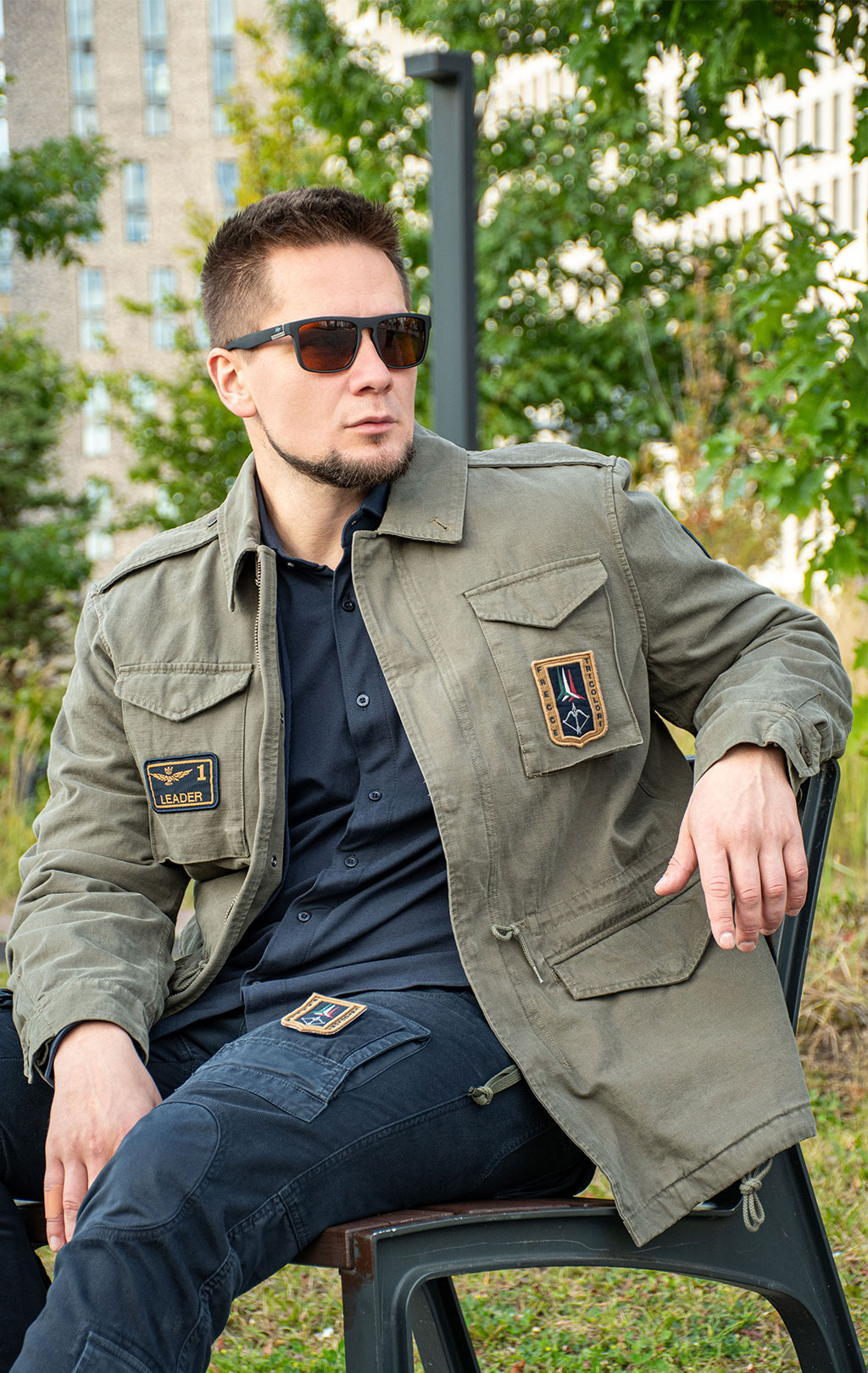 Куртка с подстёжкой AERONAUTICA MILITARE M-65 FW 26/27/IN tea leaf (AB 3087) 