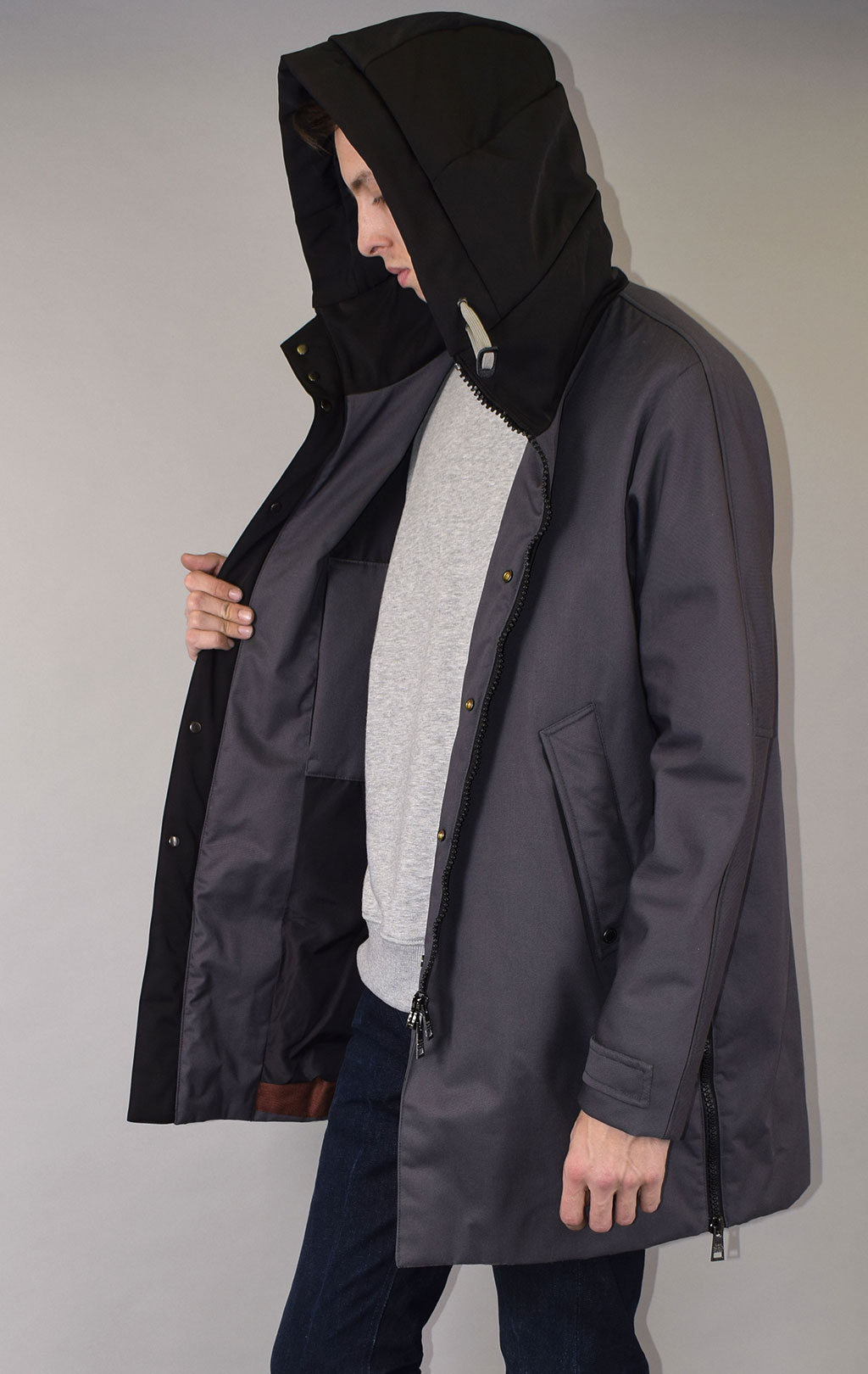 Парка Giancarlo Rossi GRR 344 grey black 