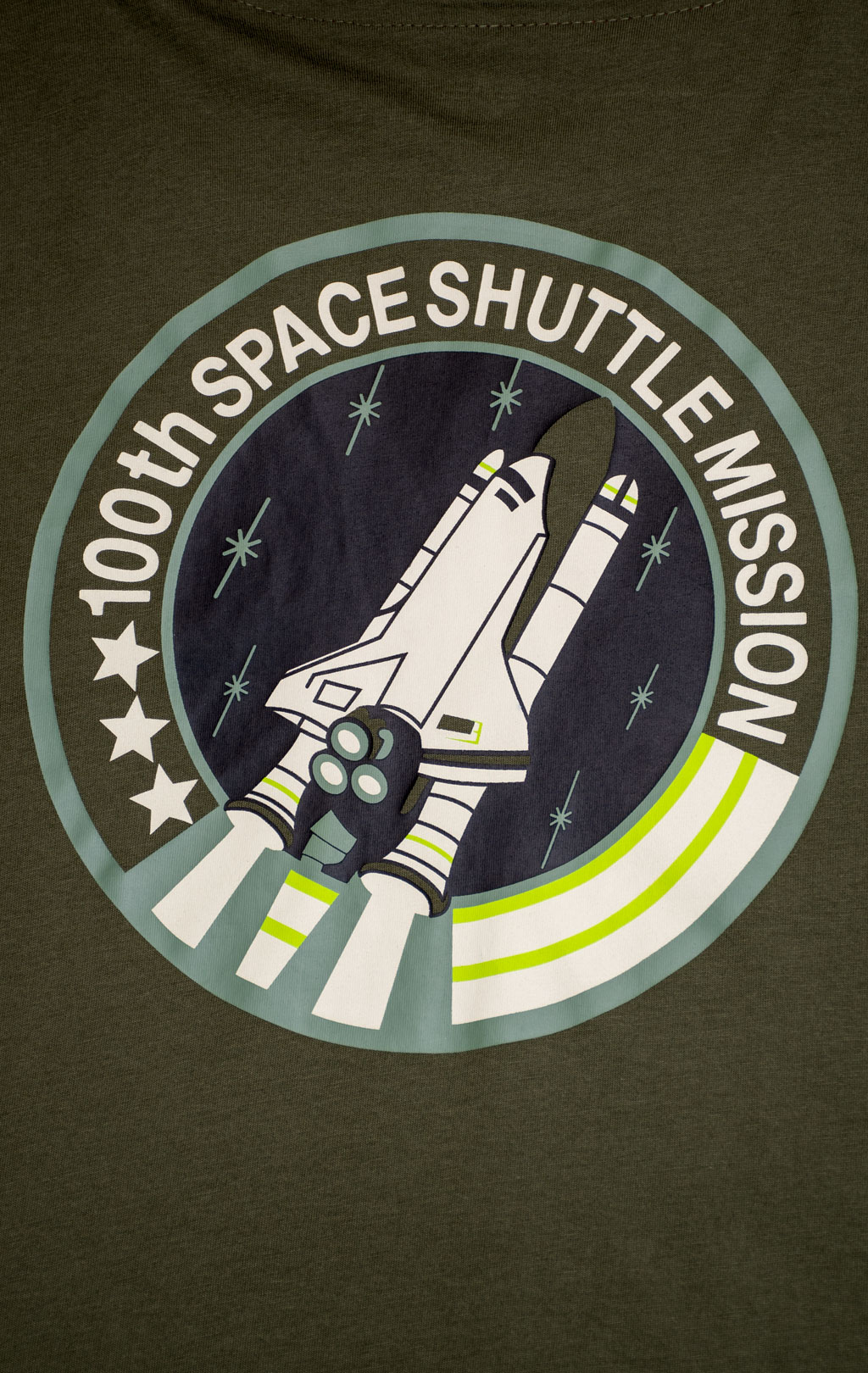 Футболка ALPHA INDUSTRIES NASA SPACE SHUTTLE T dark green 