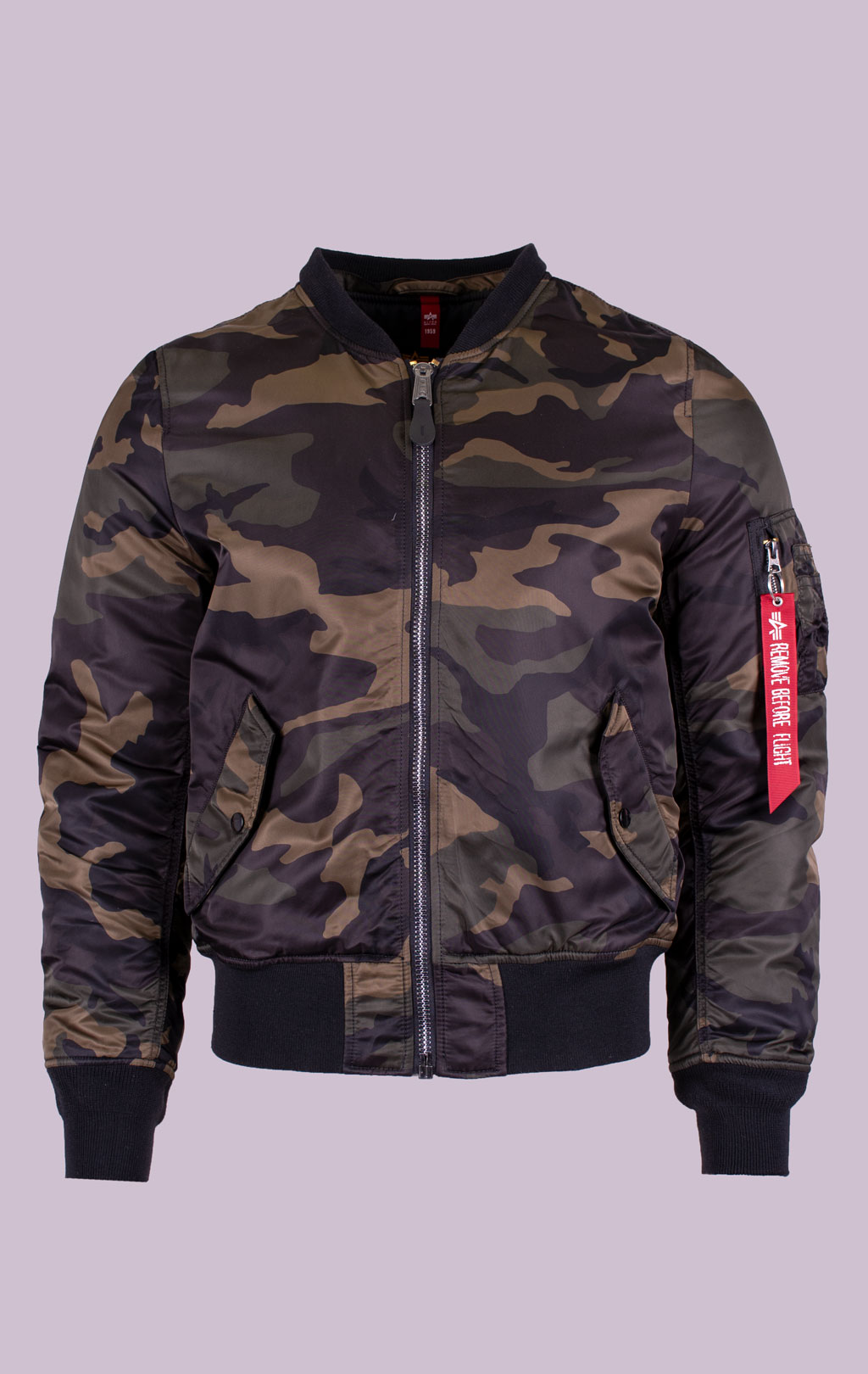 Куртка-бомбер ALPHA INDUSTRIES MA-1 NATUS dark woodland camo 