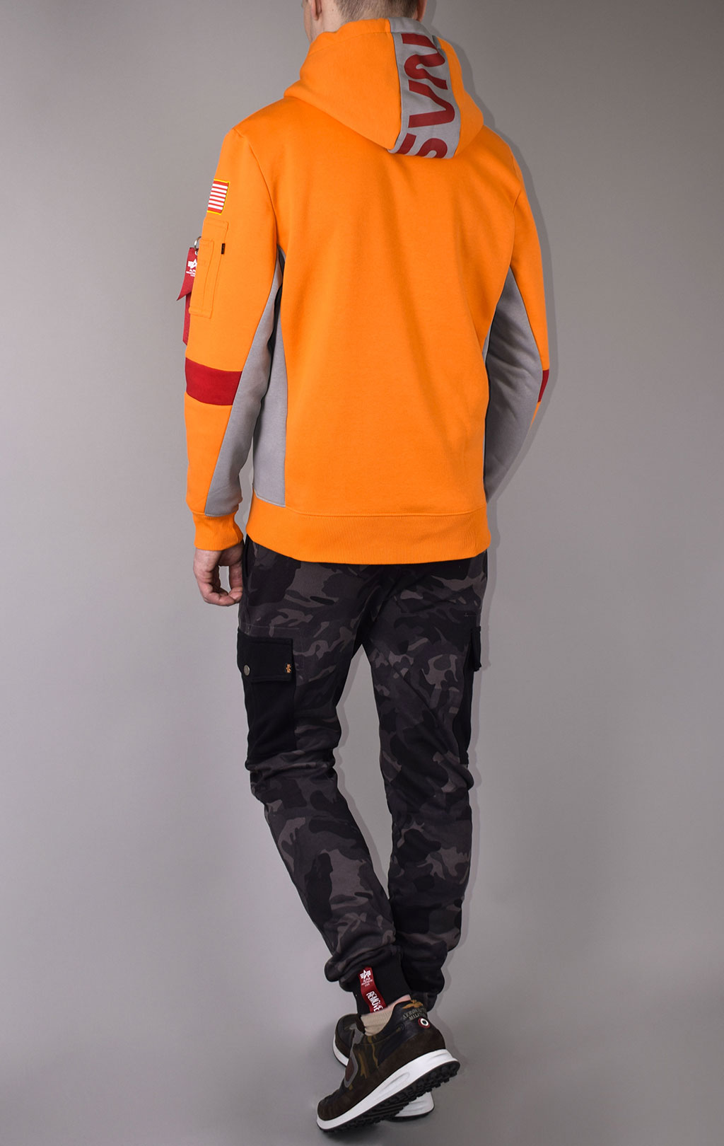 Толстовка ALPHA INDUSTRIES NASA SPACE CAMP HOODY alpha orange 