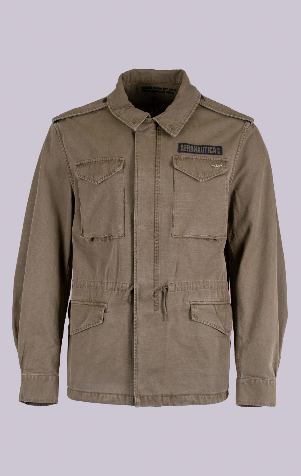 Ветровка M-65 AERONAUTICA MILITARE big size SS 26/IN lichen green (AB 3044) 