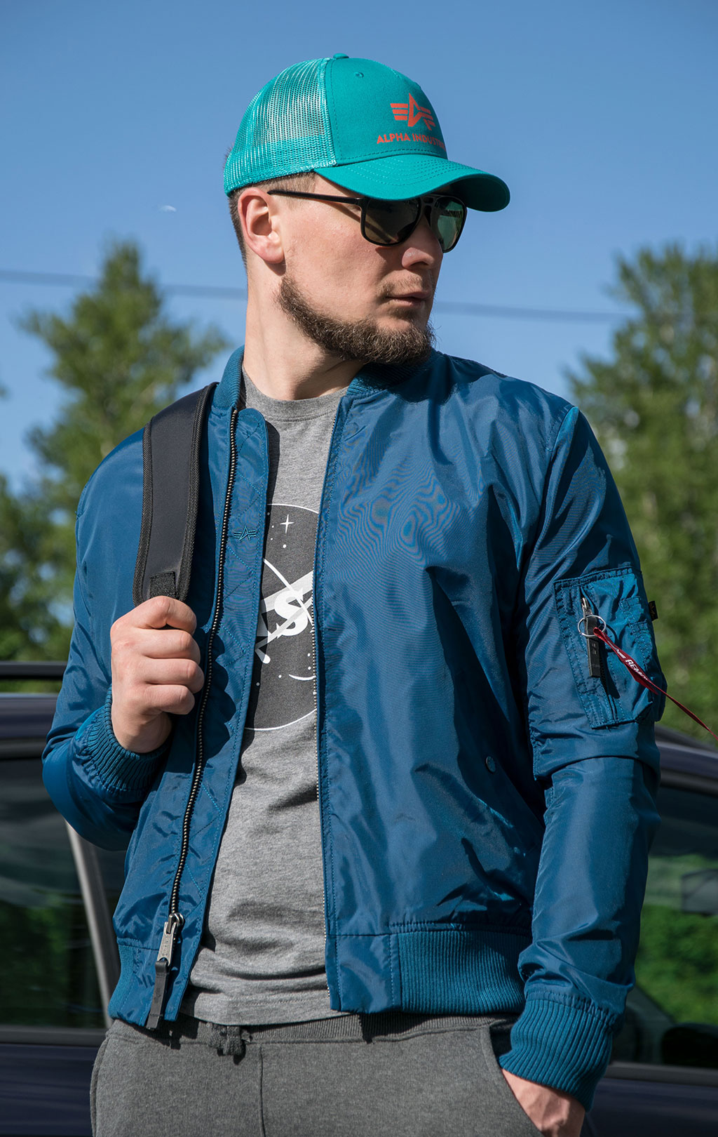 Ветровка-бомбер ALPHA INDUSTRIES MA-1 TT naval blue 