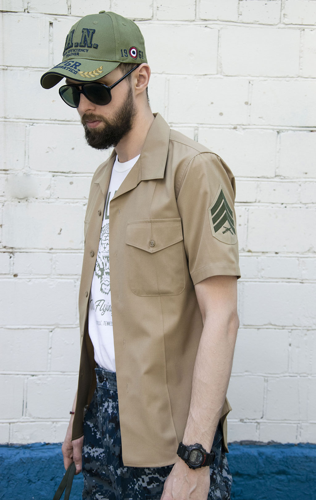 Рубашка USMC короткий рукав khaki США