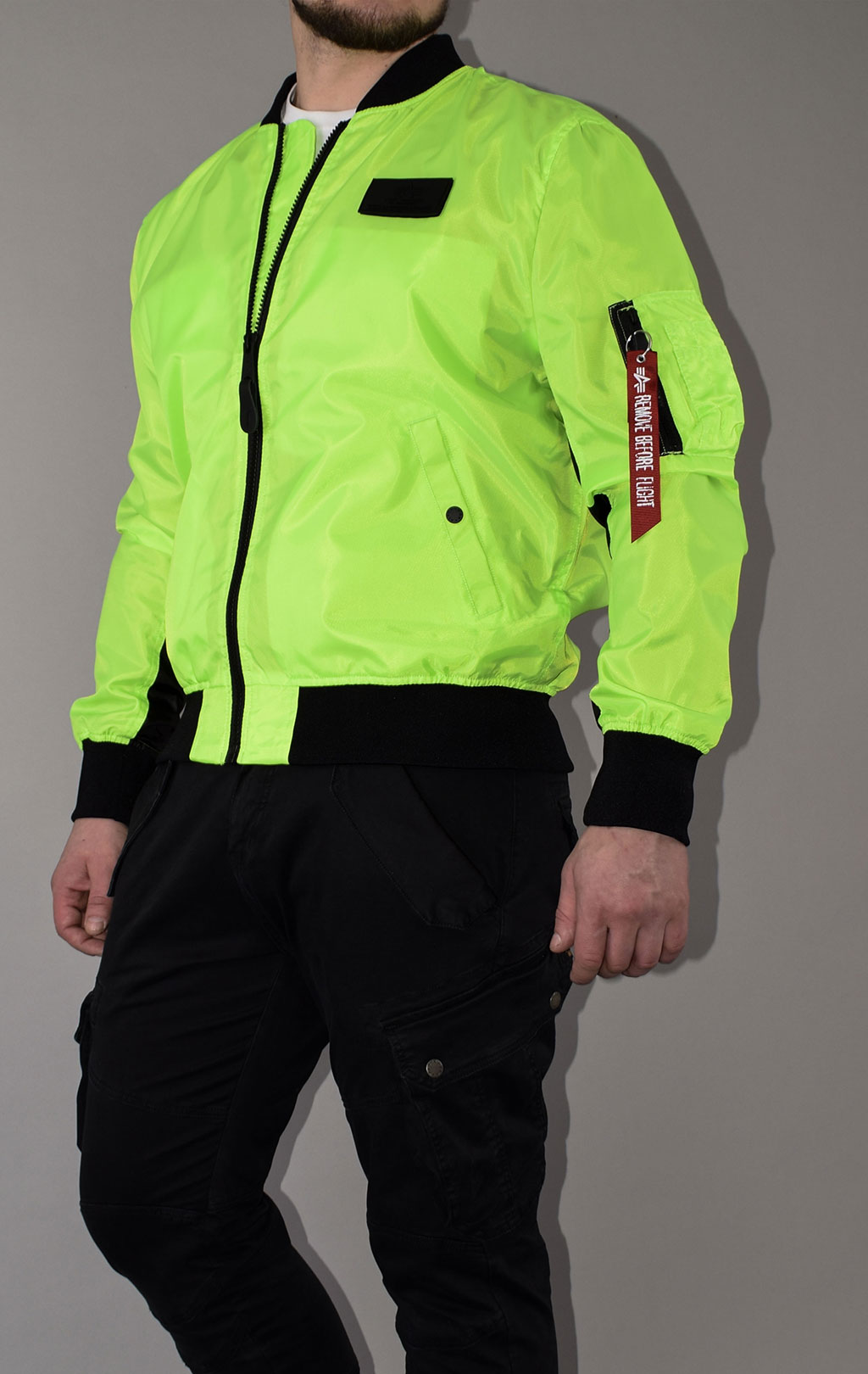 Ветровка-бомбер ALPHA INDUSTRIES MA-1 NEON neon green 