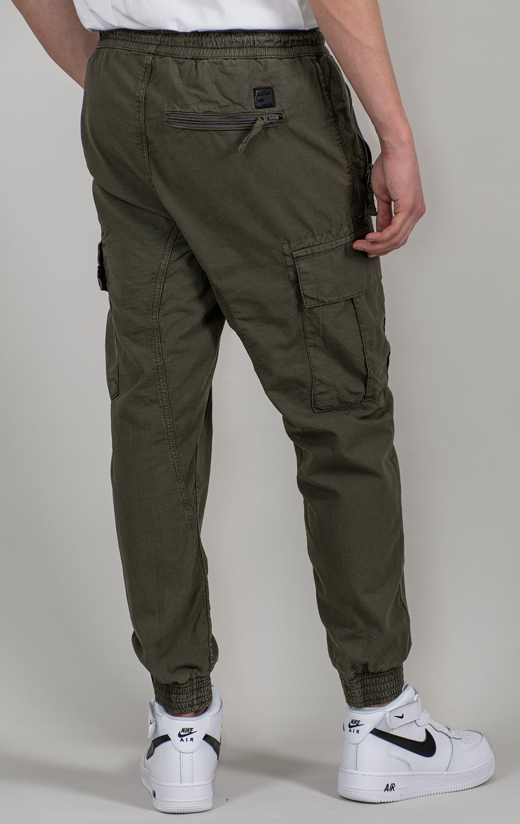 Брюки джоггеры ALPHA INDUSTRIES RIPSTOP JOGGER greyblack 