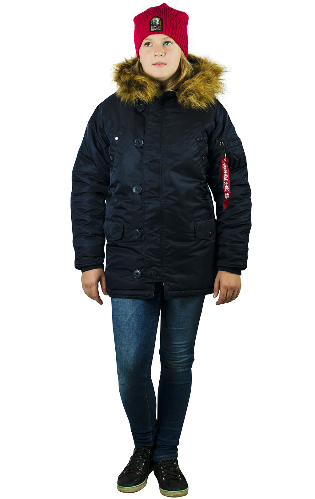 Детская аляска длинная ALPHA INDUSTRIES N-3B VF rep. blue 