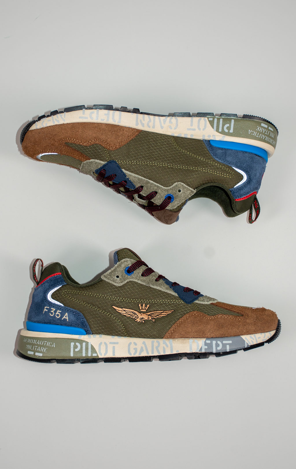 Кроссовки AERONAUTICA MILITARE (SC 0276) замша FW 25/26/CN multicolor verde 