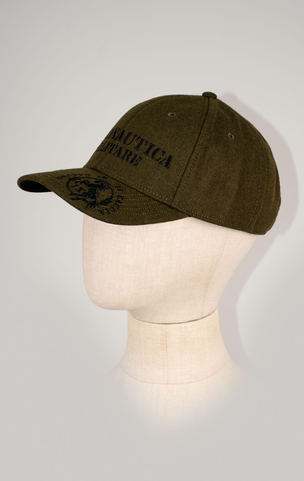 Бейсболка AERONAUTICA MILITARE шерсть FW 25/26/CN dark olive (HA 1226) 
