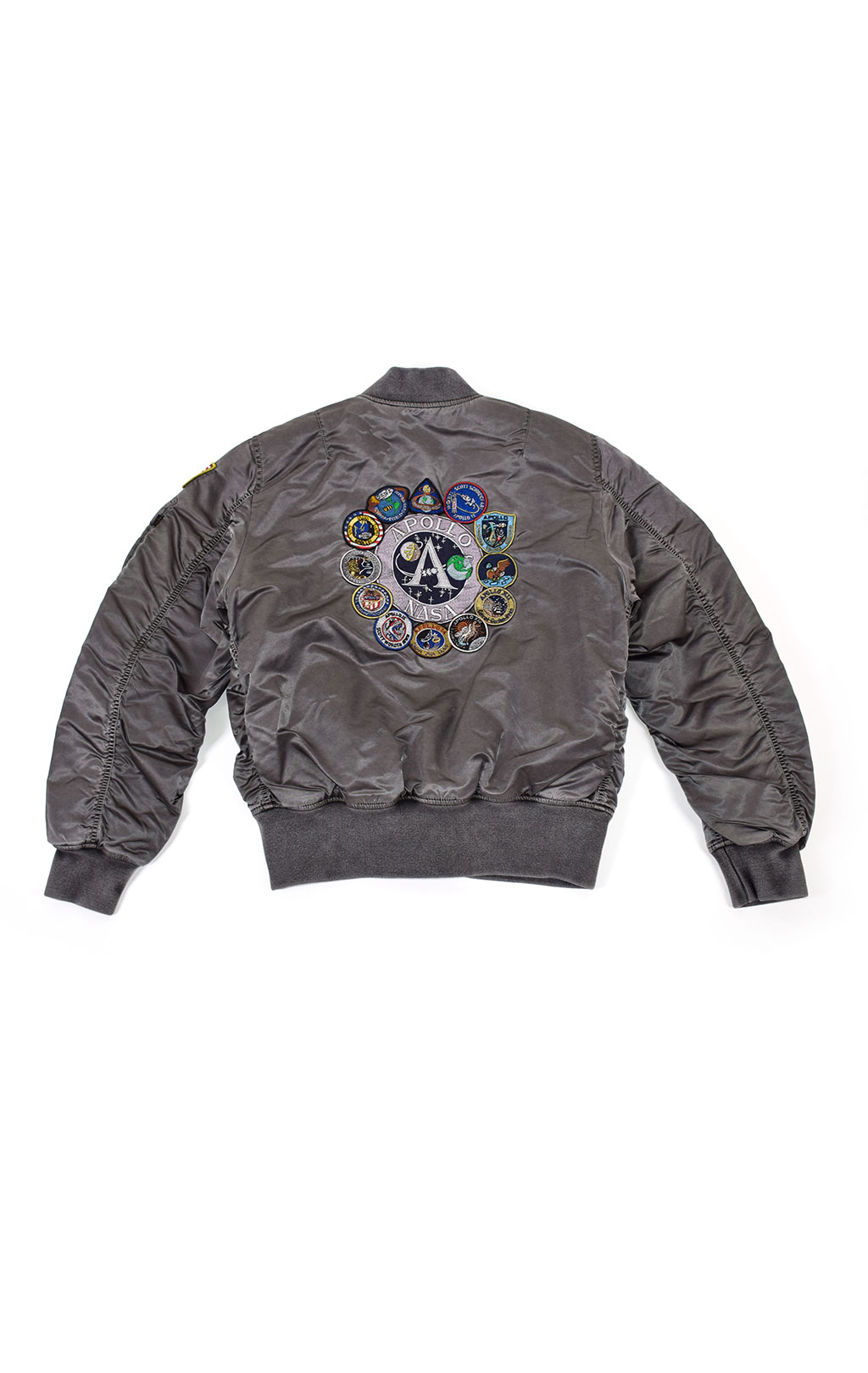Бомбер ALPHA INDUSTRIES MA-1 APOLLO BATTLEWASH new silver 