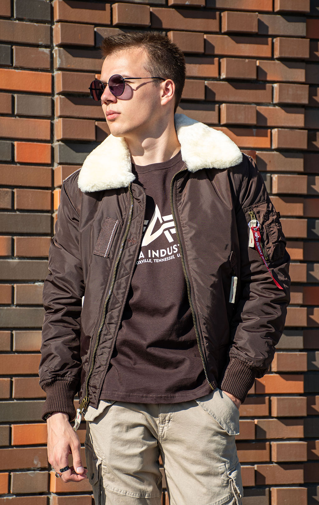 Куртка-пилот ALPHA INDUSTRIES INJECTOR-III hunter brown 