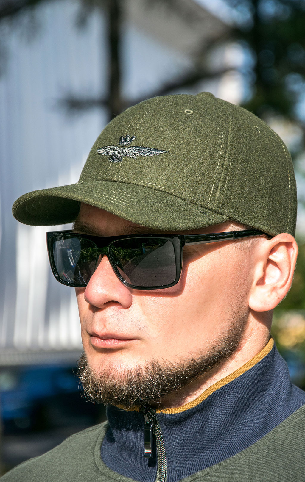 Бейсболка AERONAUTICA MILITARE шерсть FW 23/24/CN verde militare (HA 1085) 