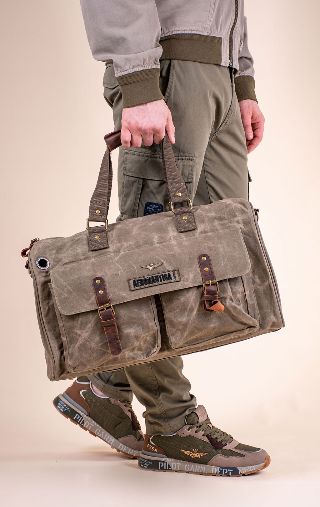 Сумка AERONAUTICA MILITARE FW 26/27/CN khaki (BO 1180) 