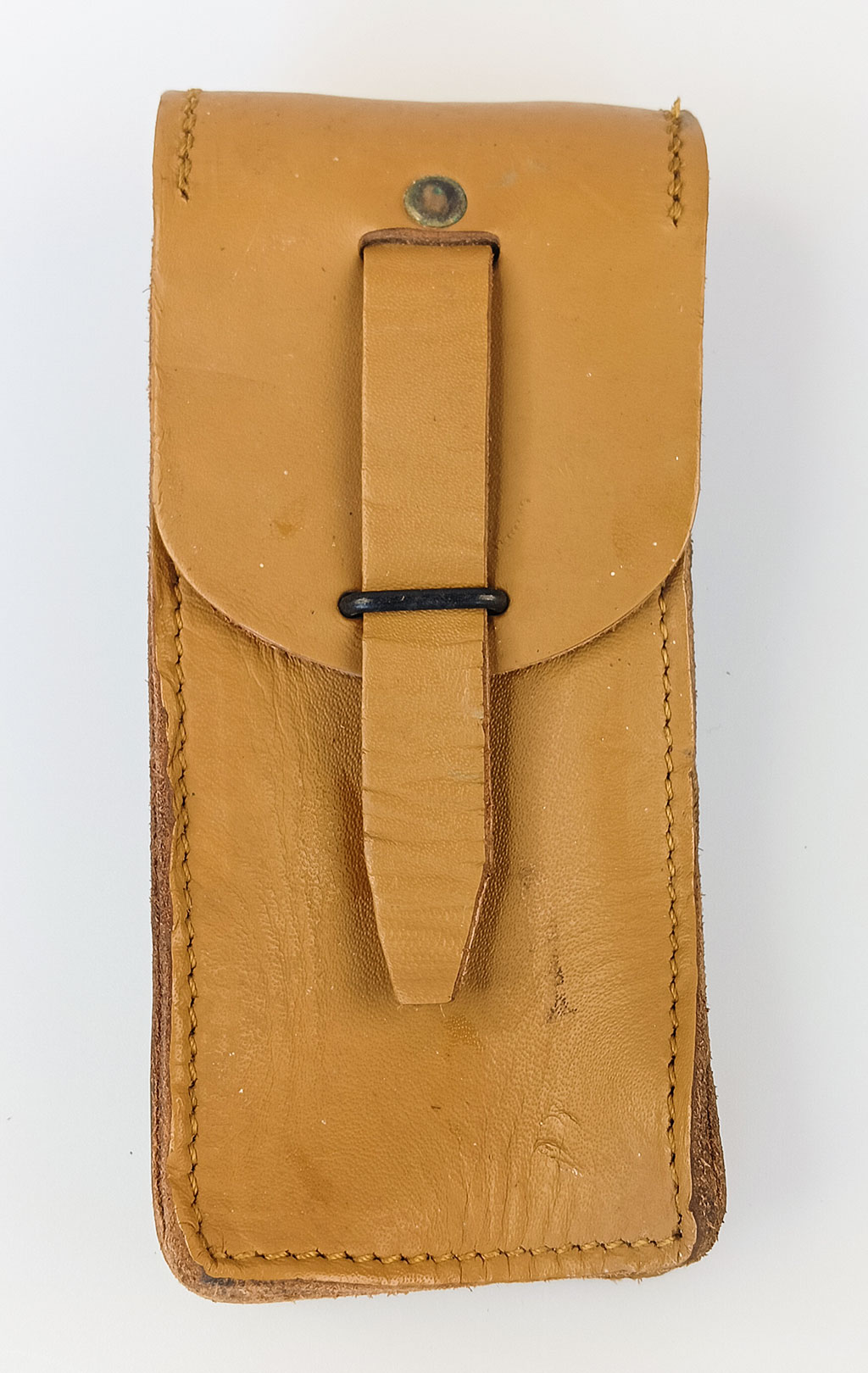 Подсумок кожа одинарный brown Франция