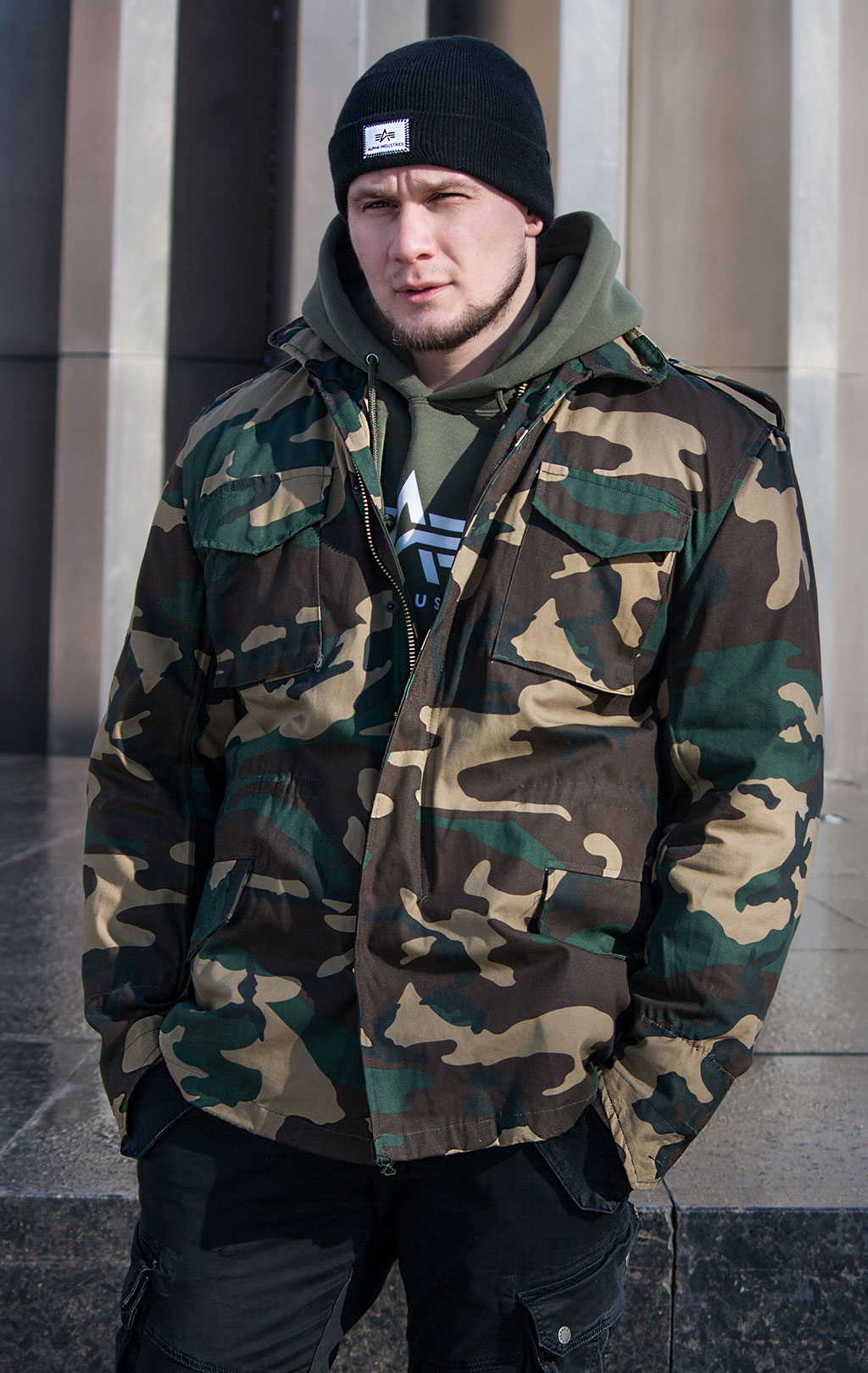 Куртка Fostex M-65 CLASSIC хлопок с подстёжкой camo woodland 