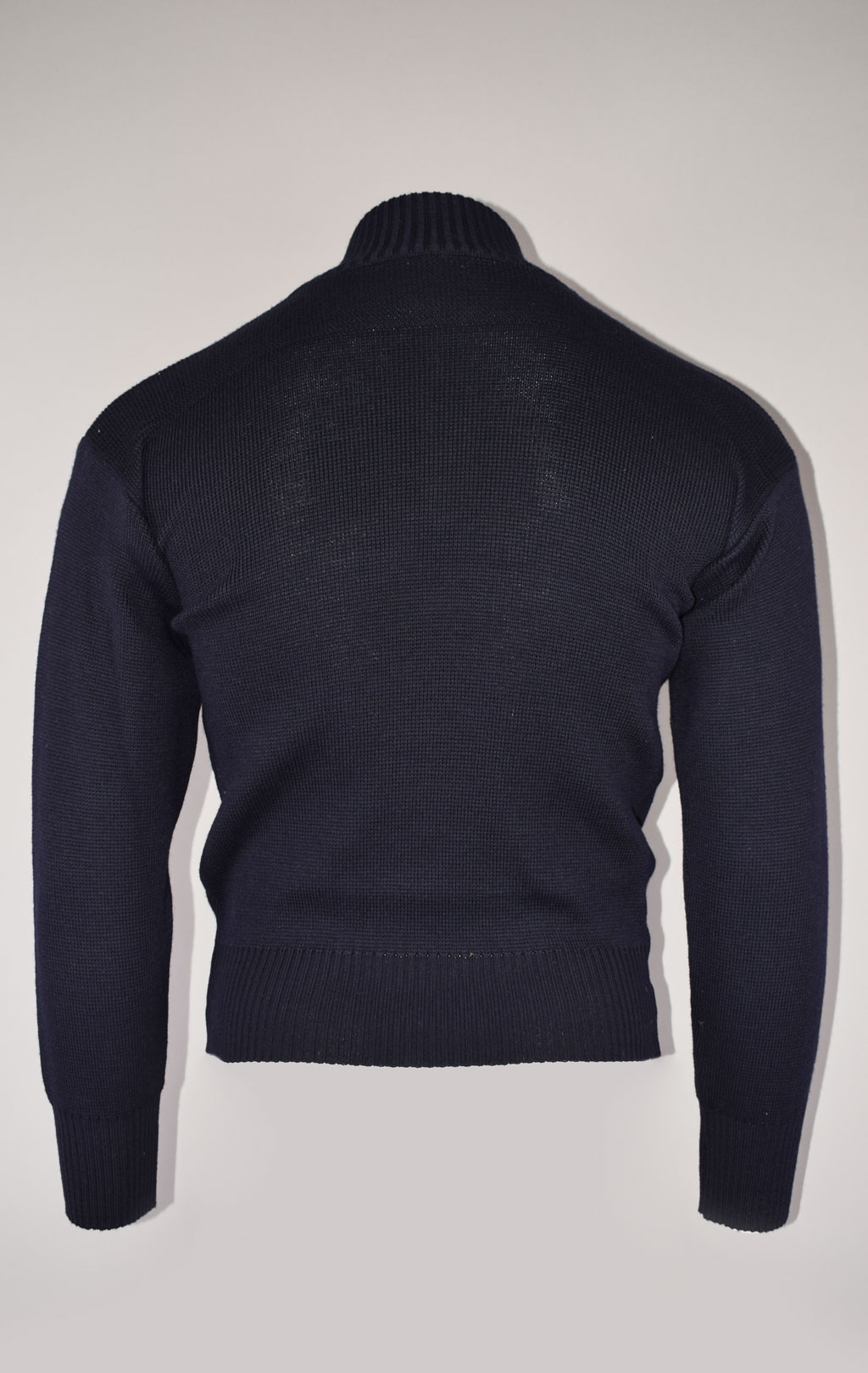 Свитер 1/2 zip армейский шерсть blue Италия