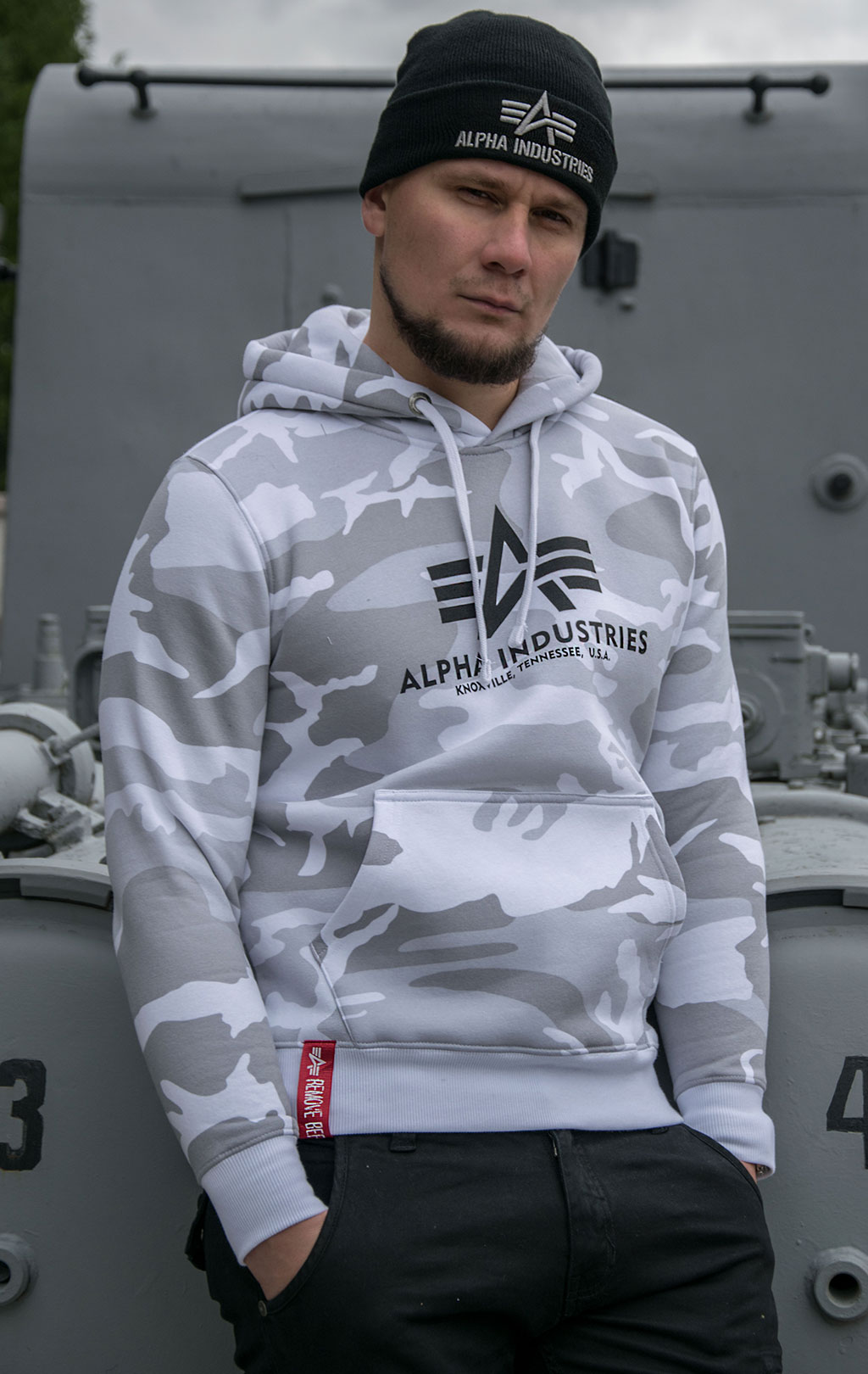 Толстовка ALPHA INDUSTRIES BASIC HOODY white camo 