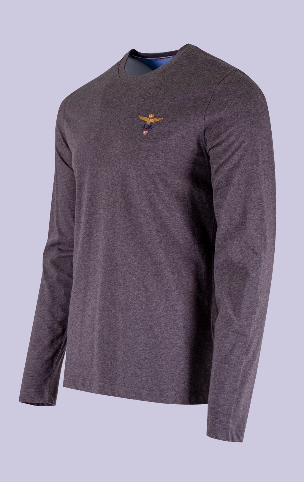 Лонгслив AERONAUTICA MILITARE FW 26/27/TR brown melange (TS 2390) 