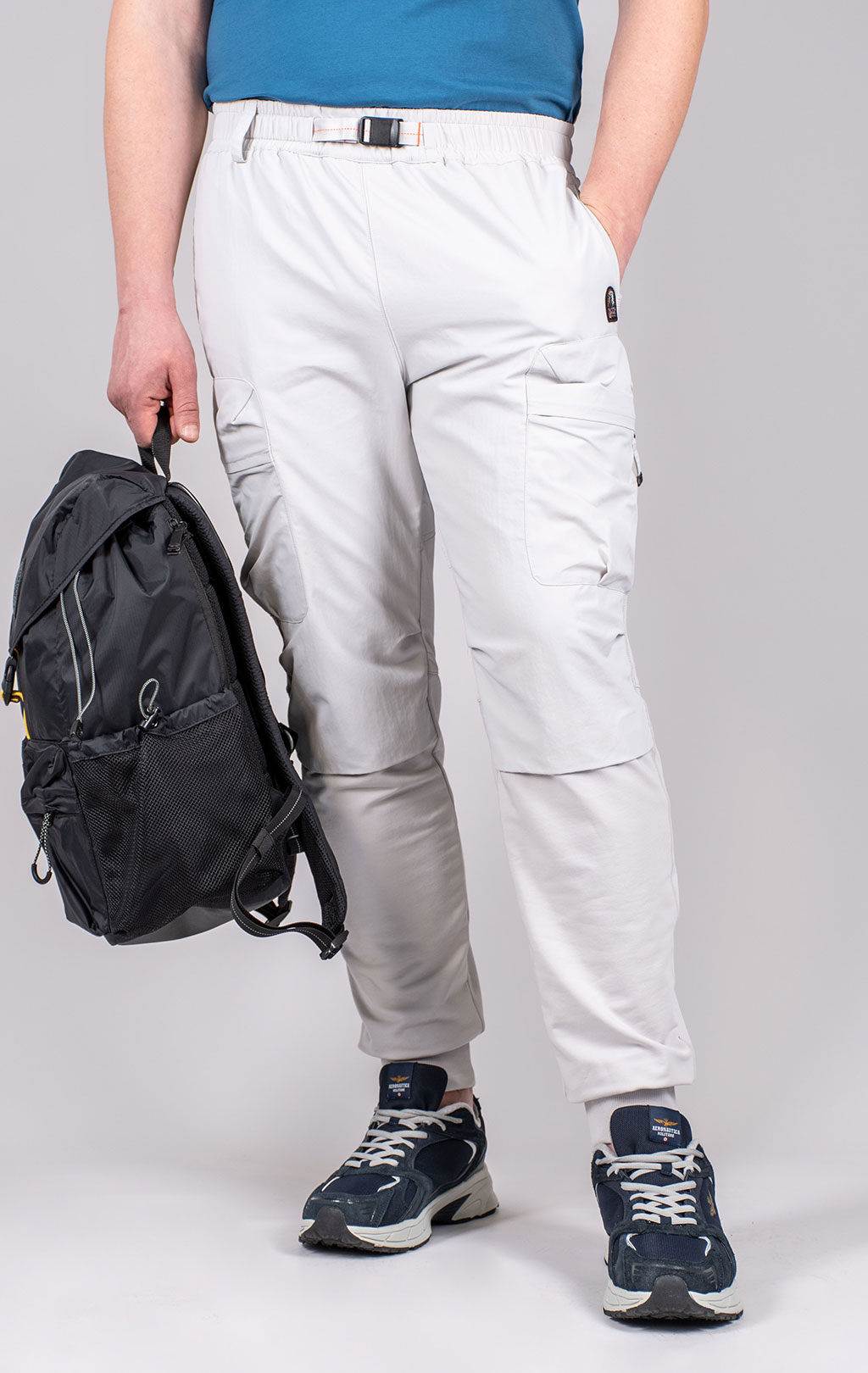 Брюки джоггеры трикотажные PARAJUMPERS OSAGE с карманами SS 25 m ghiaccio 