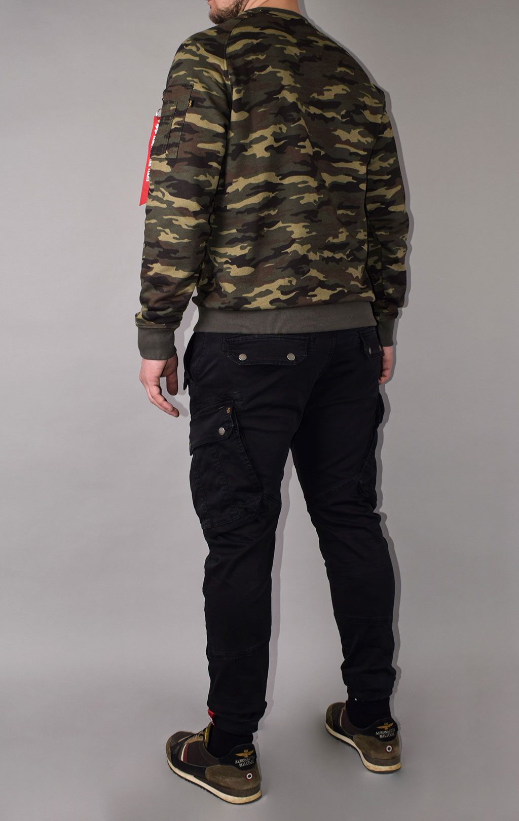 Свитшот ALPHA INDUSTRIES X-FIT SWEAT camo woodland 65 