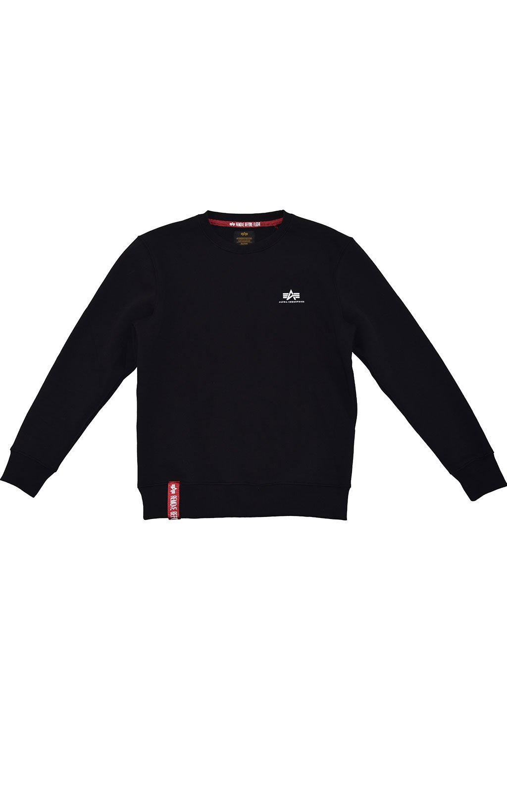 Свитшот ALPHA INDUSTRIES BASIC SWEATER SMALL LOGO big size black 