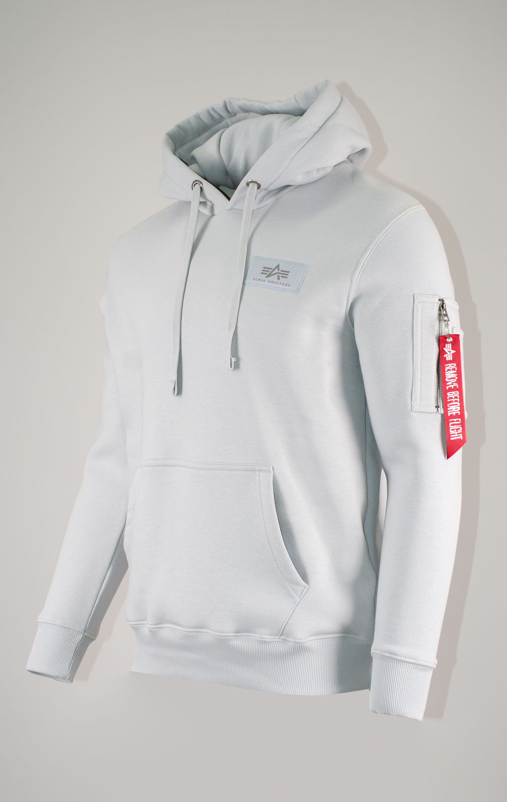 Толстовка ALPHA INDUSTRIES BACK PRINT HOODY pastel grey 