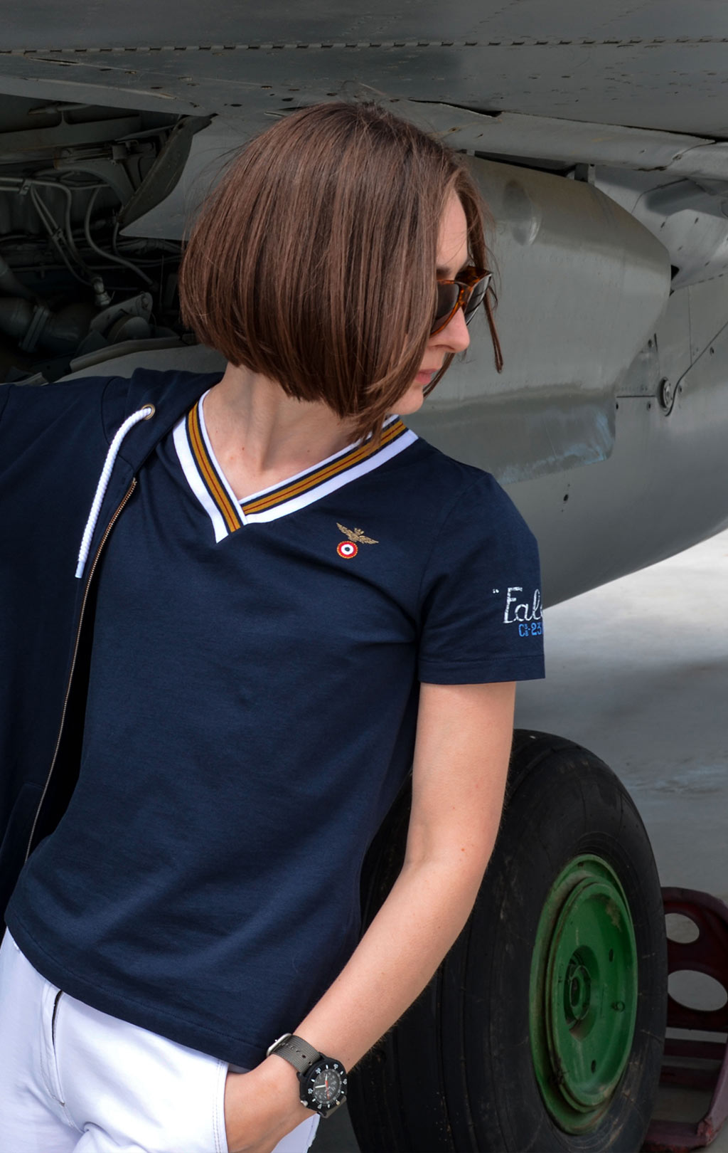 Женская футболка AERONAUTICA MILITARE blue navy (TS 1493) 