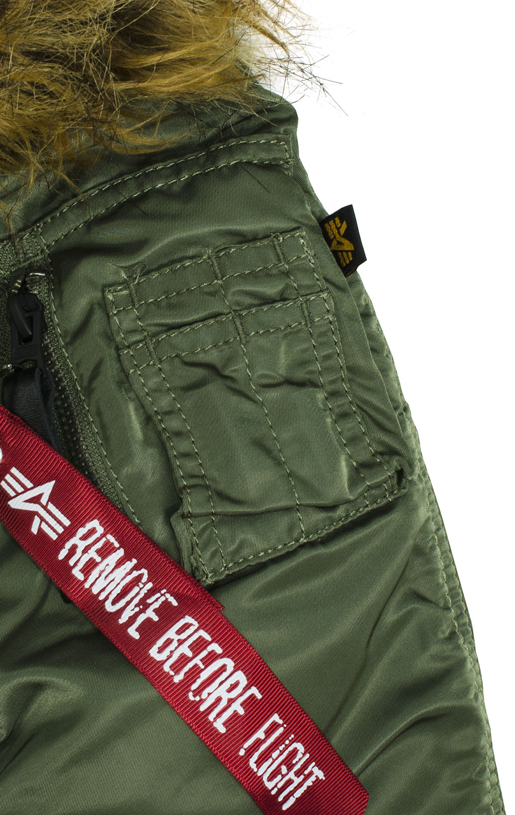 Детская аляска длинная ALPHA INDUSTRIES N-3B VF sage green 