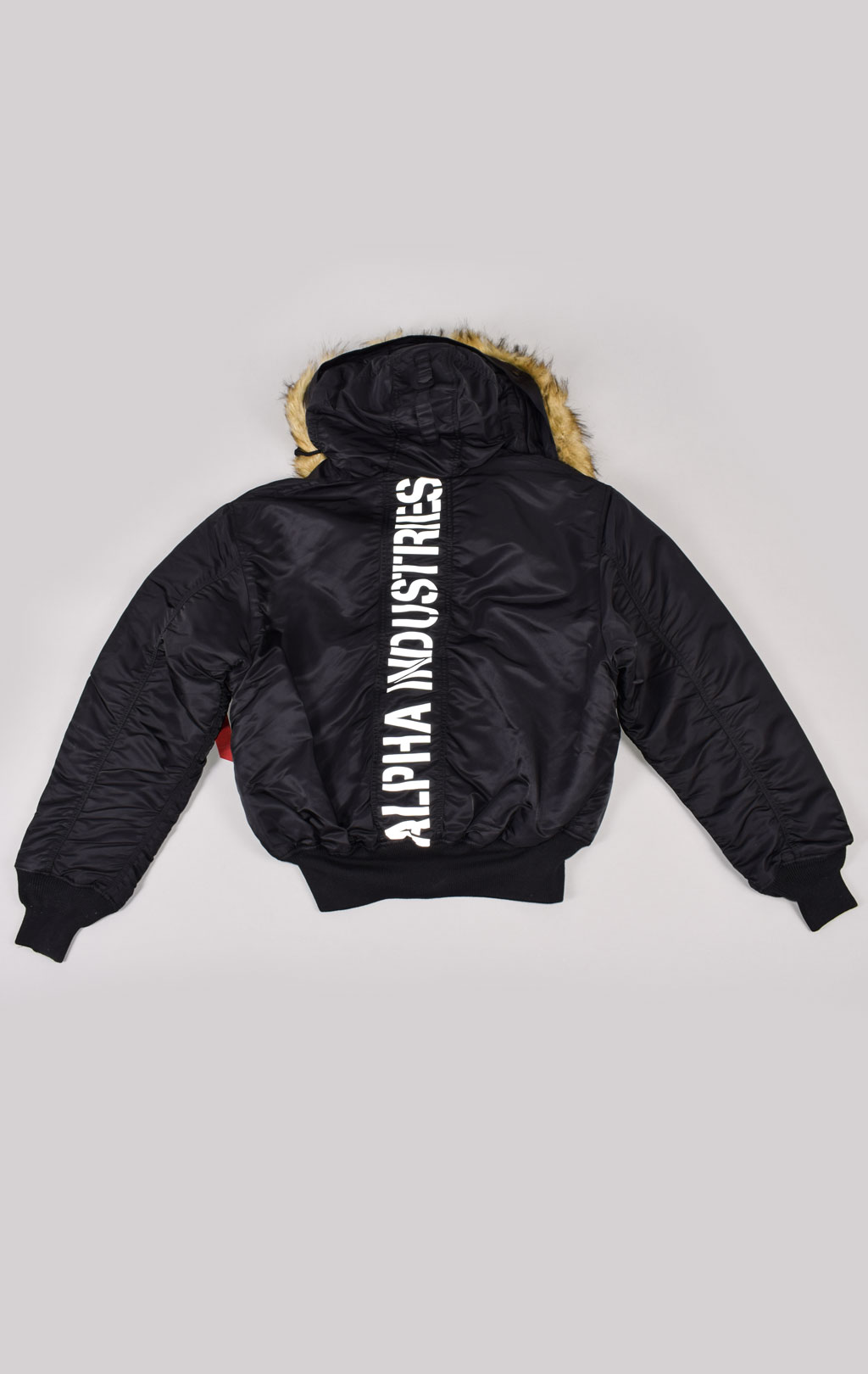 Аляска короткая ALPHA INDUSTRIES 45P HOODED CUSTOM black/reflective 