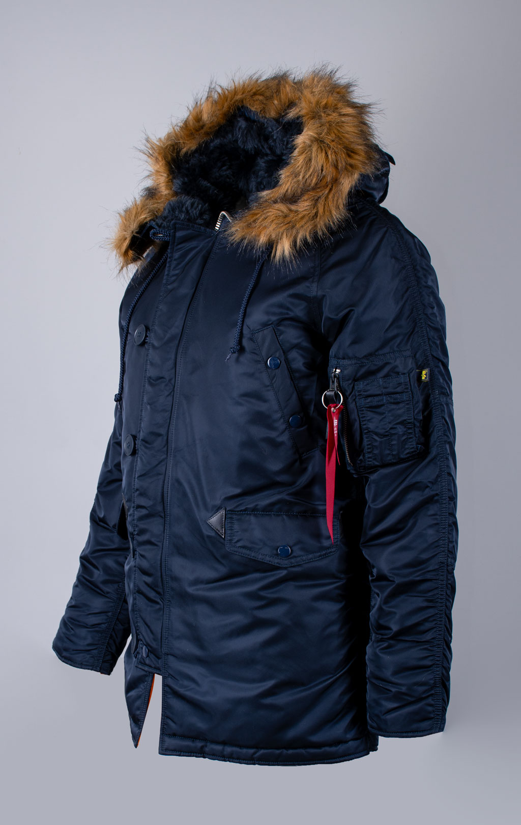 Аляска ALPHA INDUSTRIES SLIM FIT GEN-I big size N-3B rep. blue/orange 