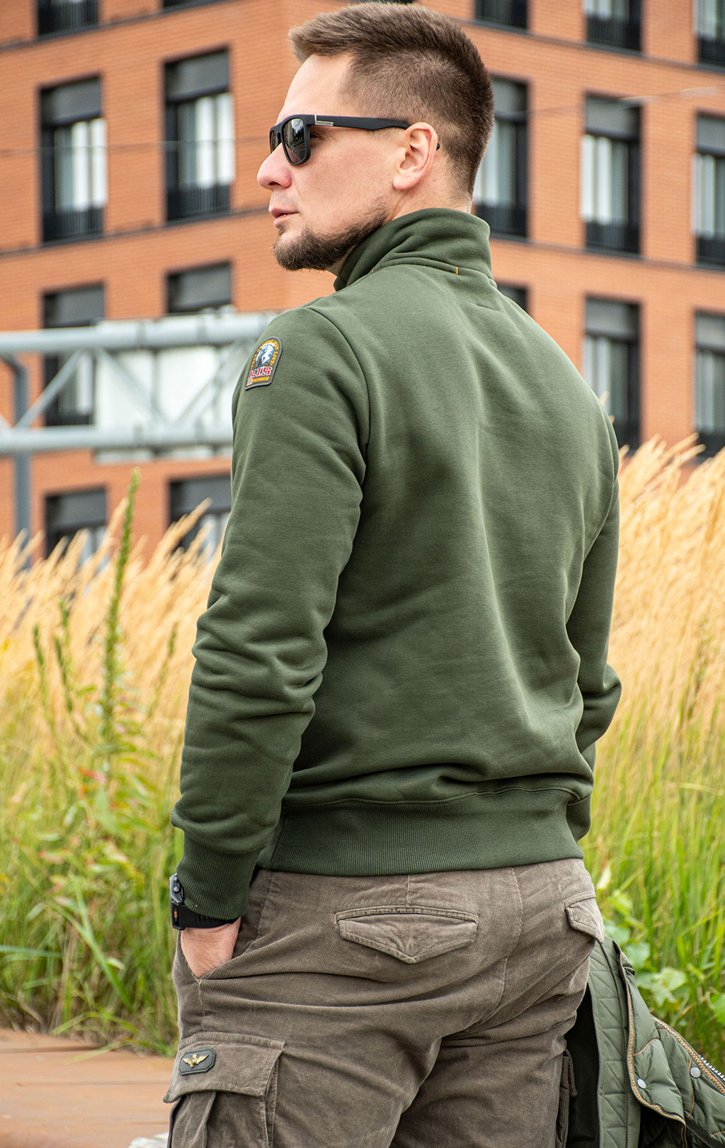Олимпийка 1/2 zip PARAJUMPERS BROAD PEAK FW 26/27 rosemary 