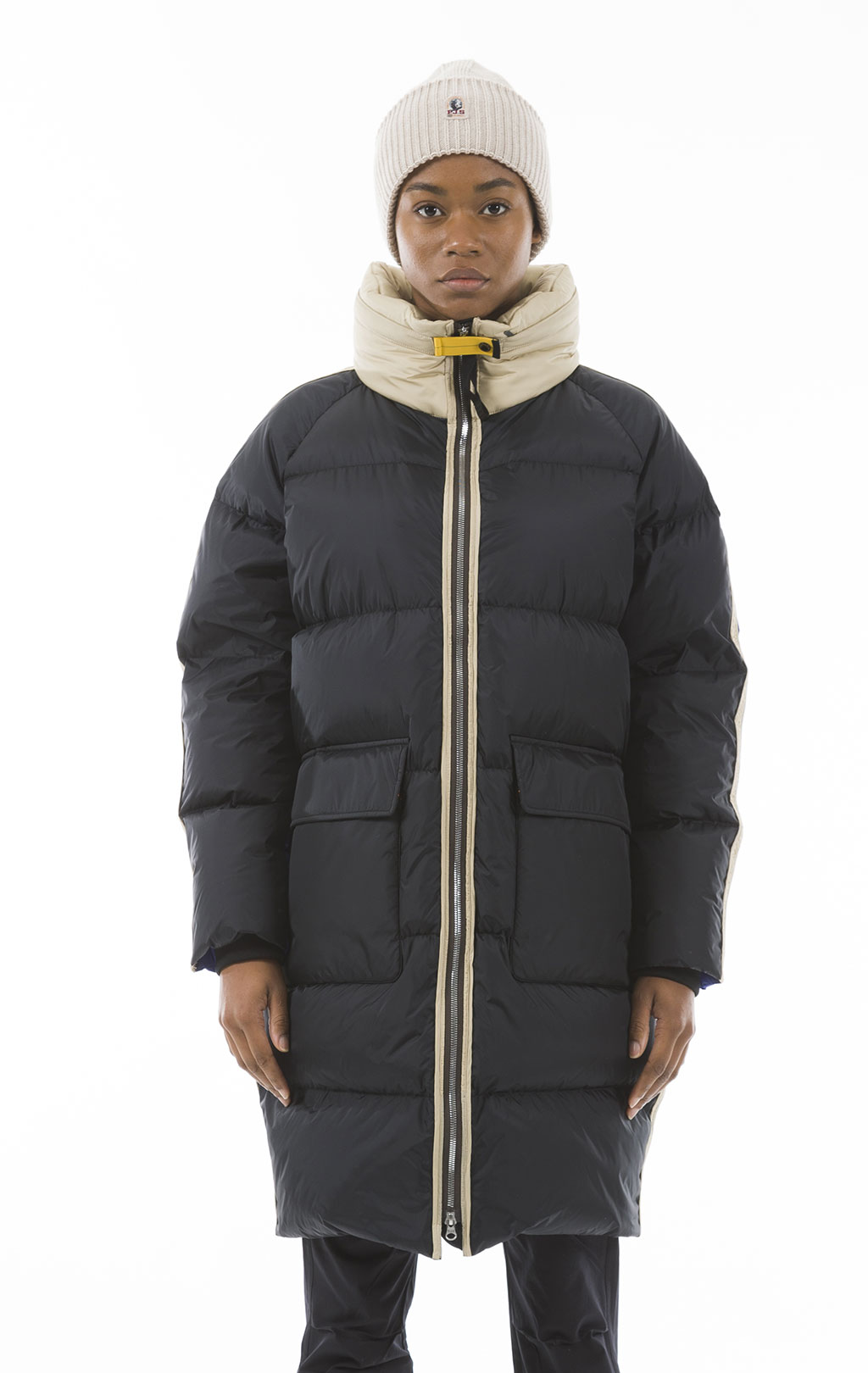 Женское пальто пуховое PARAJUMPERS JADA FW 23/24 pencil tapioca c blue 