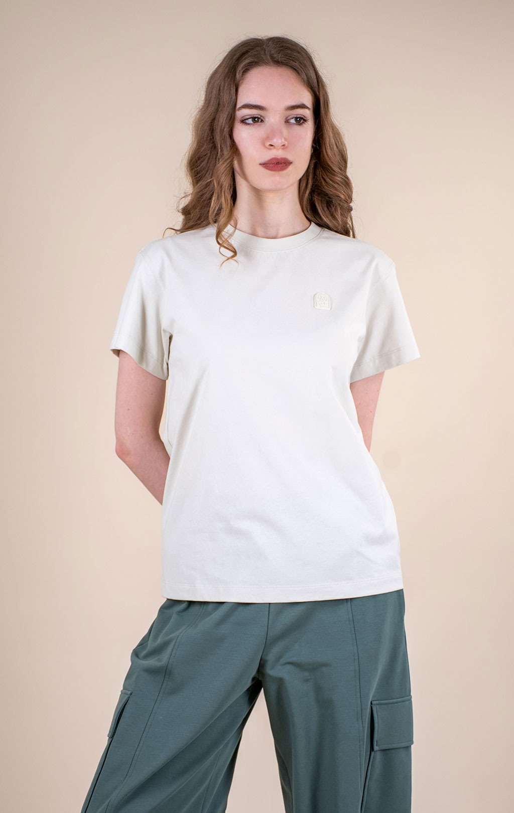 Женская футболка PARAJUMPERS CHARA SS 26 mossy chalk 