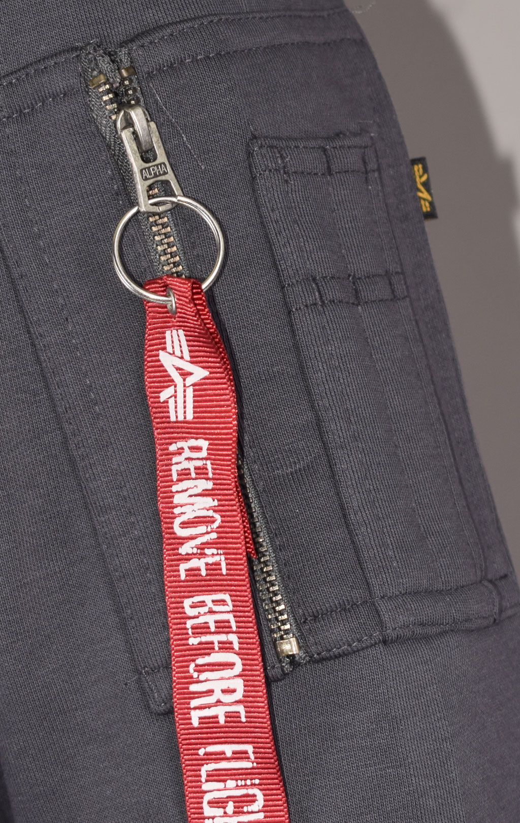 Толстовка ALPHA INDUSTRIES ALPHA LABEL HOODY greyblack 
