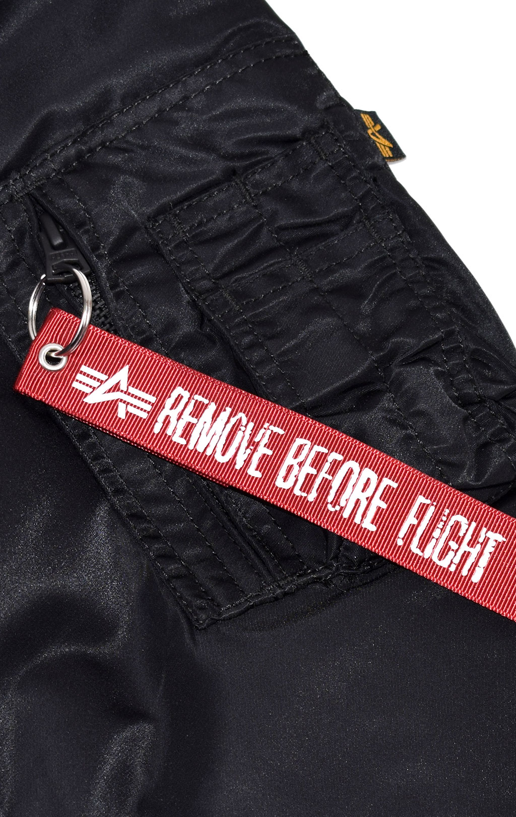 Бомбер ALPHA INDUSTRIES MA-1 ZH BACK PRINT black/yellow gold 
