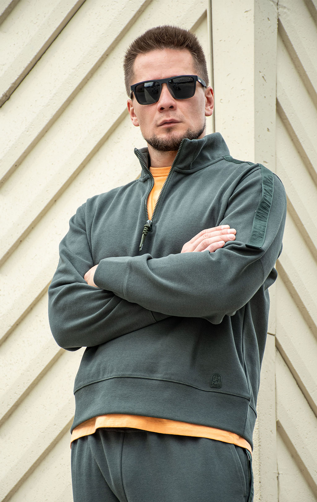 Олимпийка 1/2 zip PARAJUMPERS ELLINGTONE SS 26 green gables 