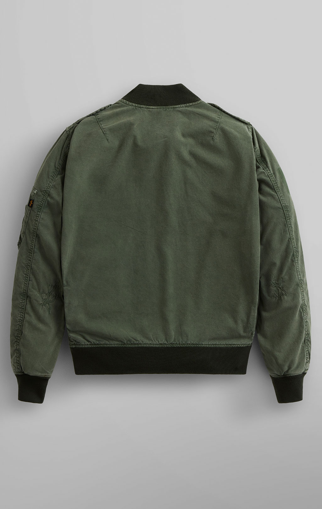 Женский бомбер-ветровка ALPHA INDUSTRIES L-2B RIP AND REPAIR FLIGHT JACKET SS 24 m OG-107 green 