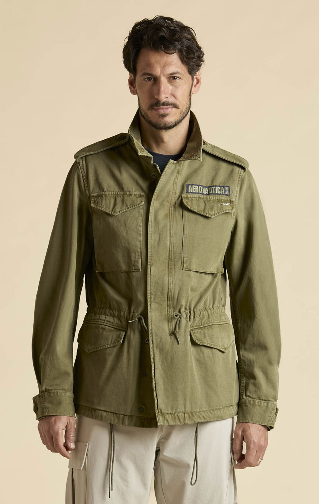 Ветровка M-65 AERONAUTICA MILITARE SS 26/IN lichen green (AB 3044) 