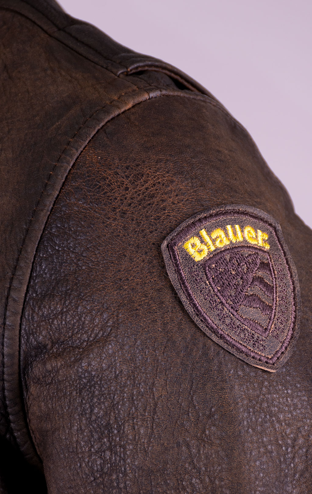 Куртка BLAUER SELWYN кожа FW 25/26 arabic coffe (L02313) 