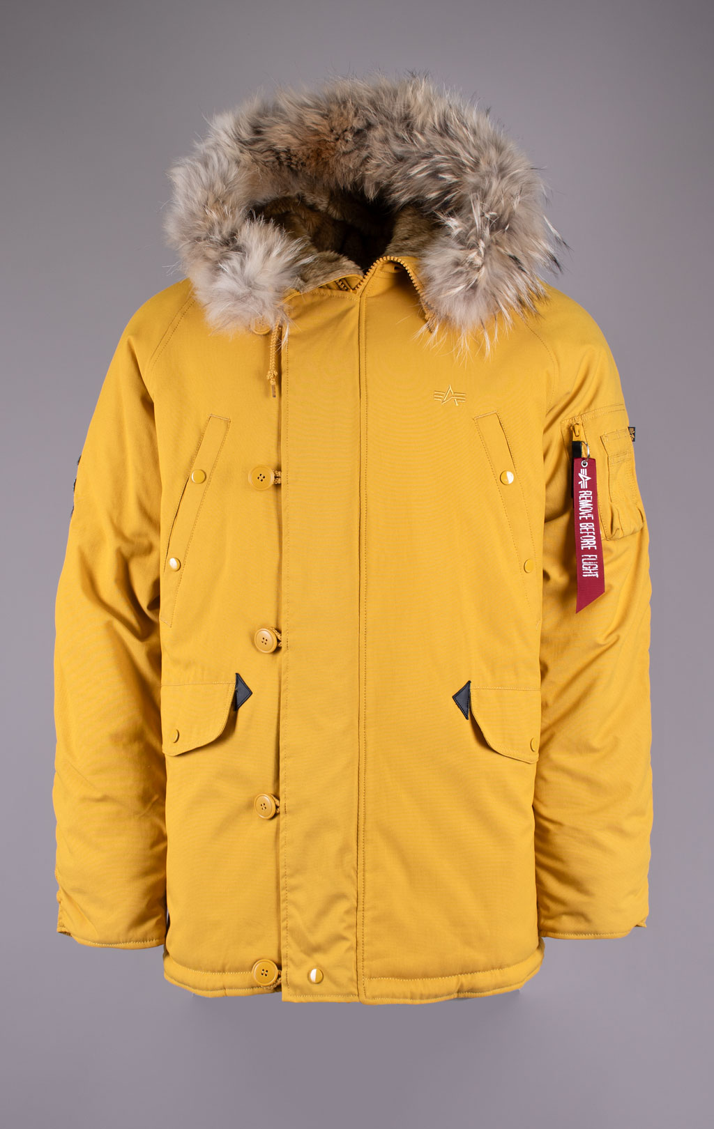 Аляска ALPHA INDUSTRIES EXPLORER натур. мех mustard 