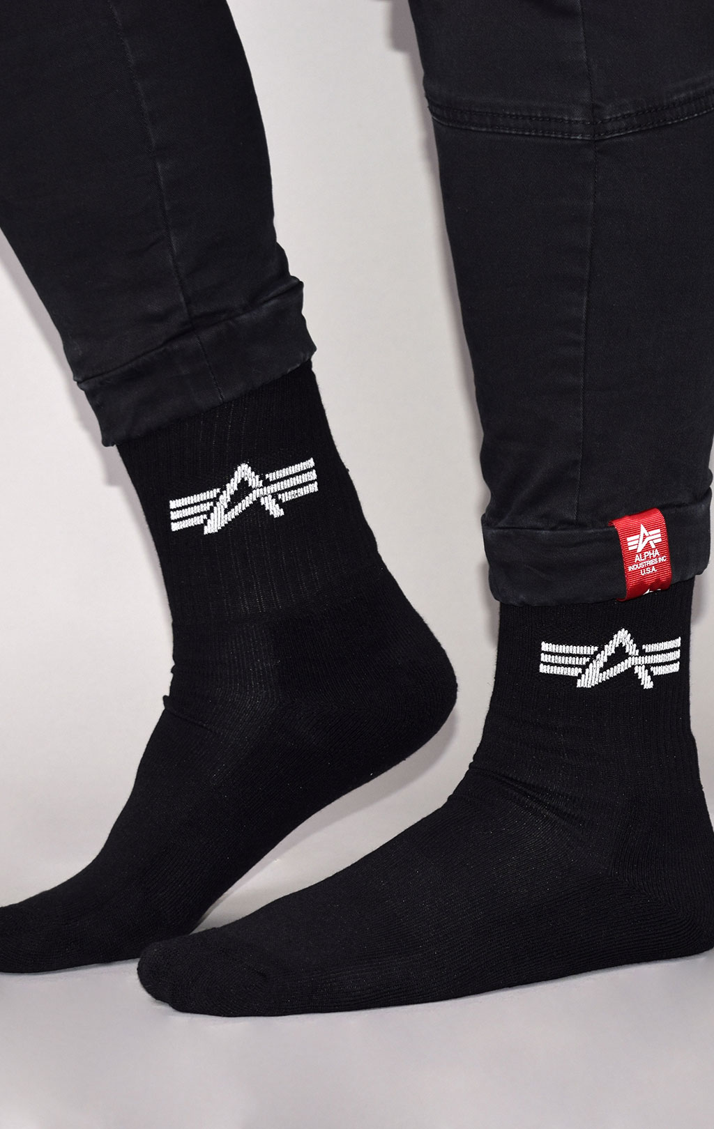 Носки ALPHA INDUSTRIES BASIC SOCKS BOX (упаковка 3 пары) black 