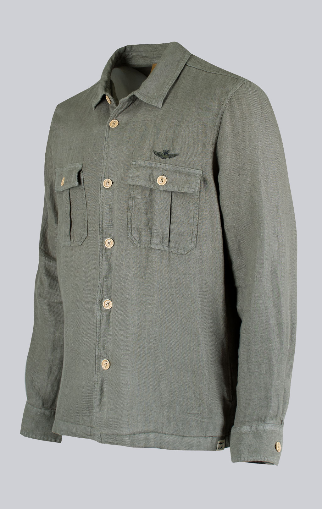 Рубашка AERONAUTICA MILITARE SS 26/IN lichen green (AC 0040) 