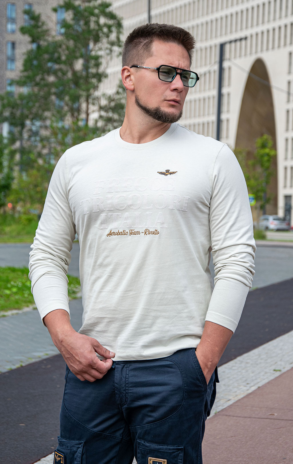Лонгслив AERONAUTICA MILITARE FW 25/26/BD ghiaccio (TS 2469) 