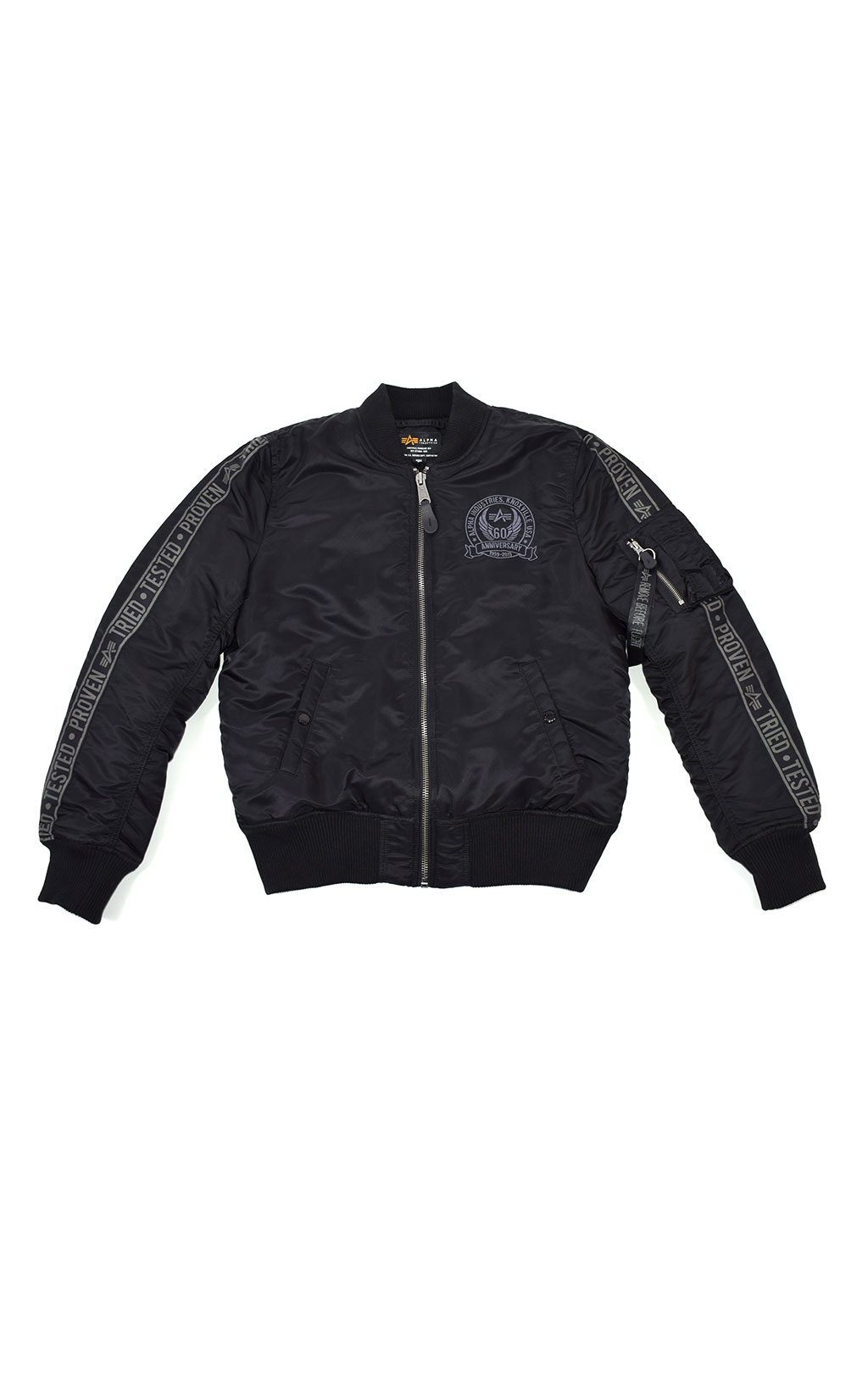 Бомбер ALPHA INDUSTRIES MA-1 60TH ANNIVERSARY black 
