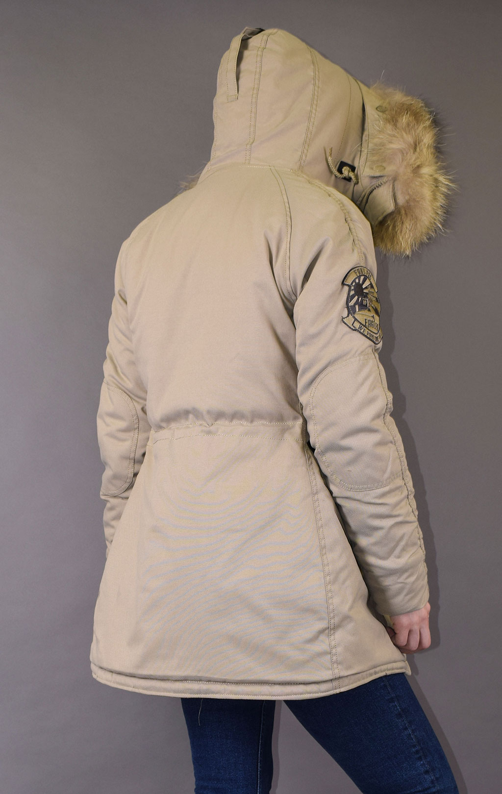 Женская аляска ALPHA INDUSTRIES EXPLORER натур. мех khaki 