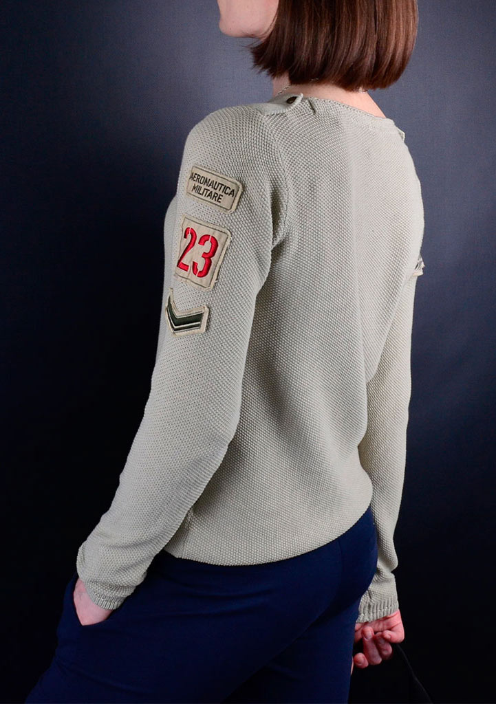 Женский свитер лёгкий AERONAUTICA MILITARE sand (MA 1125) 