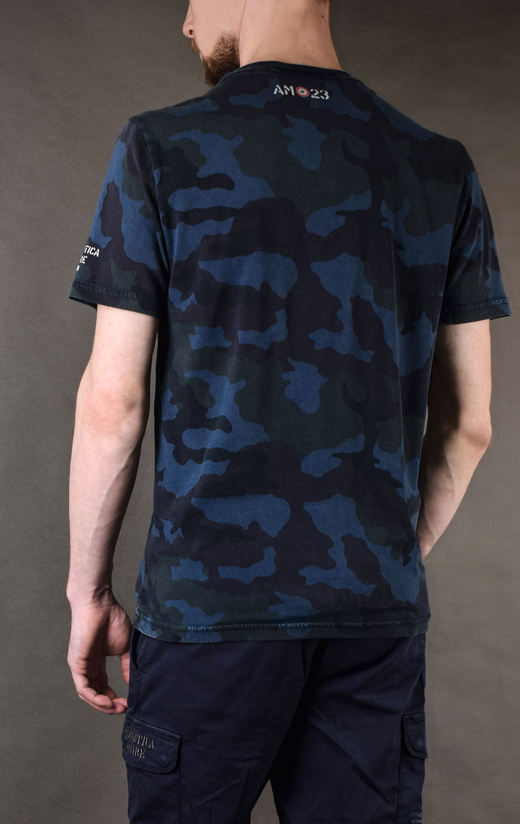 Футболка AERONAUTICA MILITARE SS19 camouflage blue (TS 1603) 