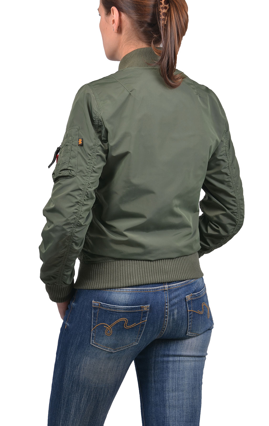 Женская ветровка-бомбер ALPHA INDUSTRIES MA-1 TT sage green 