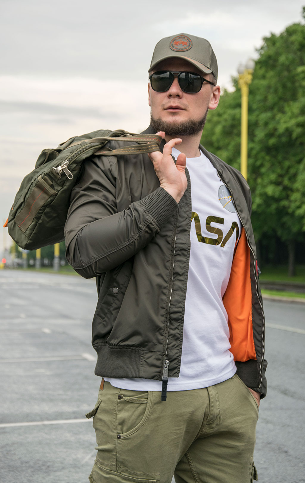 Ветровка-бомбер ALPHA INDUSTRIES MA-1 TT big size rep. grey 