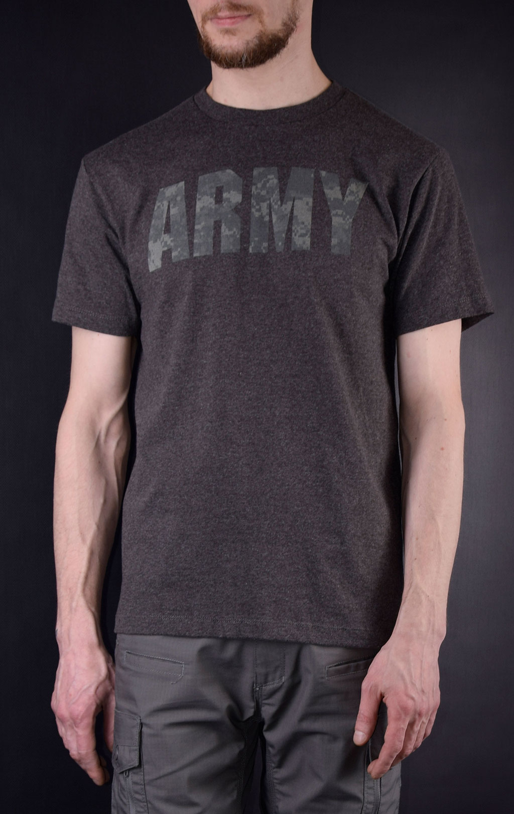 Футболка спортивная ARMY хлопок/полиэстер acu print dark grey США